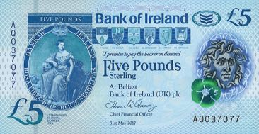 P 90 Northern Ireland 5 Pounds Year 2019 (Bank of Irela